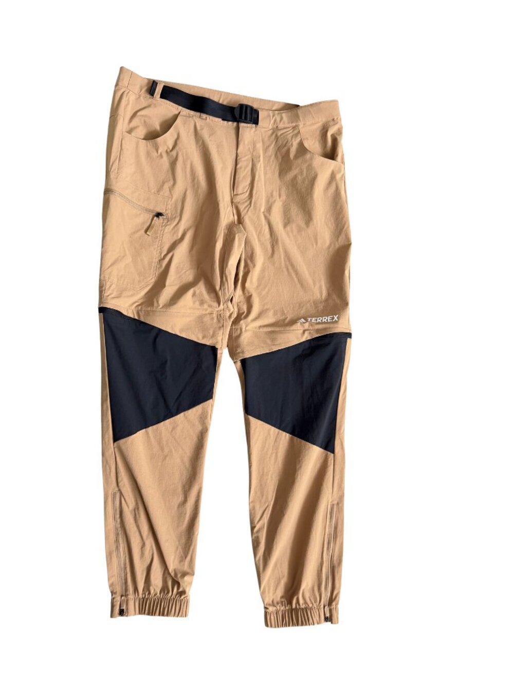 Adidas Terrex Utilitas Hiking Zip-Off Pants Mens Medium Beige Black